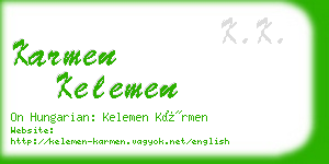 karmen kelemen business card